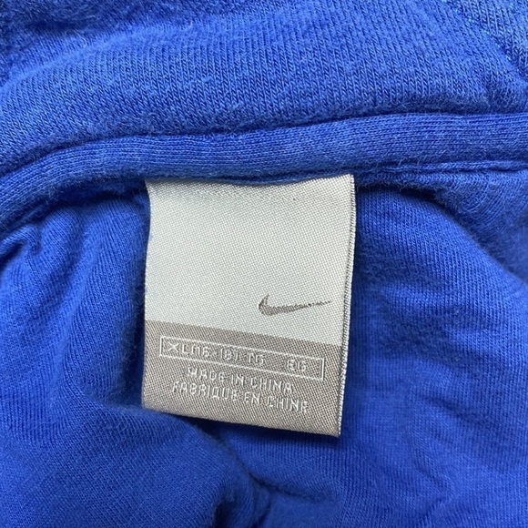 Vintage Nike Blue Retro Spellout Full Zip Sweatshirt Size XLarge - Picture 3 of 8